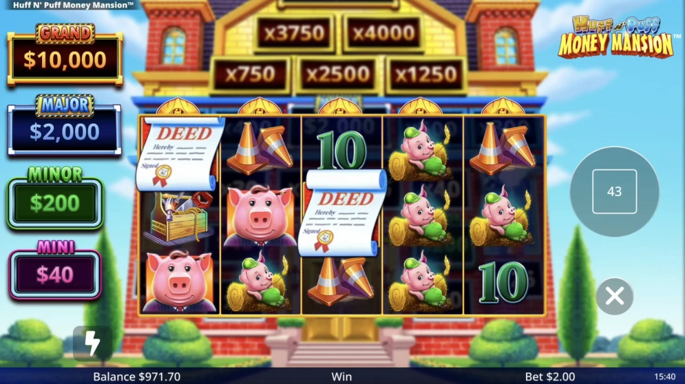 Huff N' Puff Money Mansion Slot